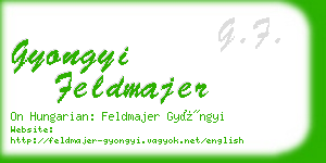 gyongyi feldmajer business card